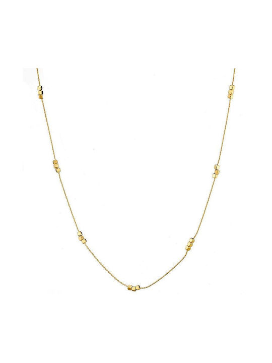 Stainless Steel Gold-Plated Necklace 24k As12973