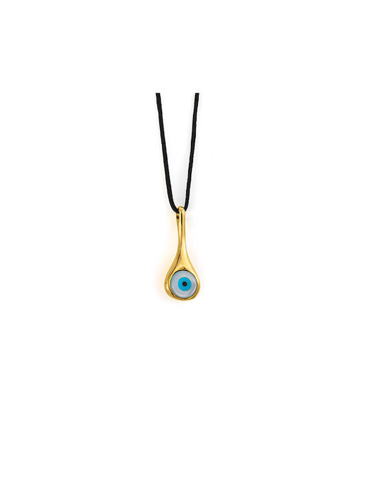 Necklace Amulet Eye from Gold Plated Silver