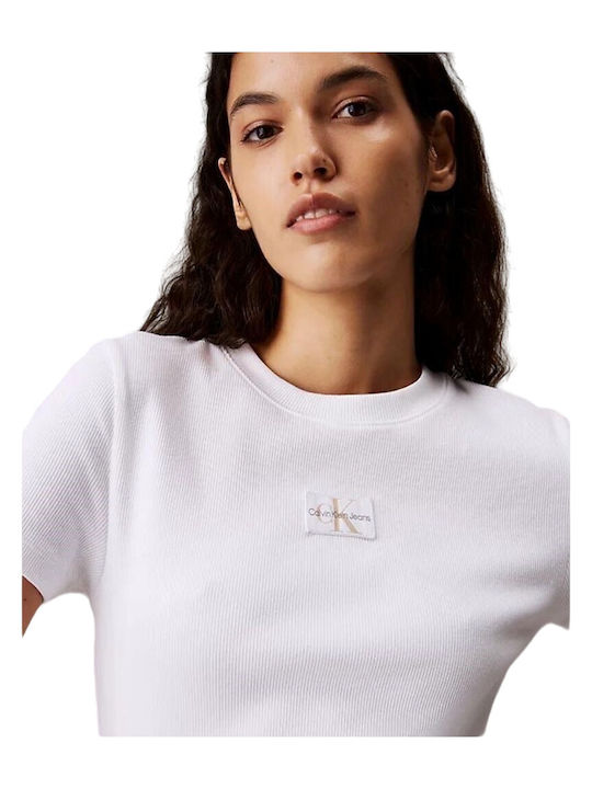 Calvin Klein Feminin Tricou alb strălucitor