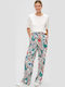 Women's Fabric Trousers Regular Fit Green