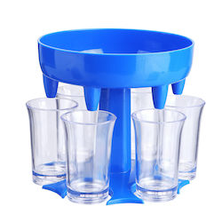 Pahare dozatoare de alcool Zola din plastic 13x11 cm albastru
