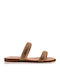 Leather Women's Flat Sandals Rose Gold