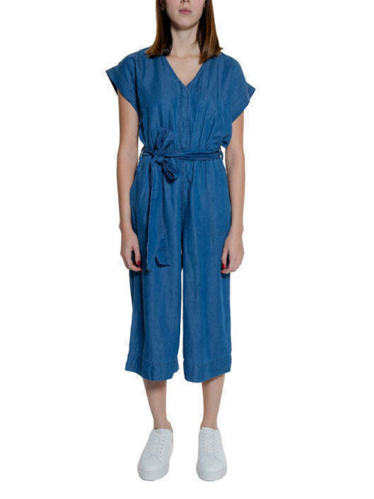 Only Women's Short-sleeved One-piece Suit Blue