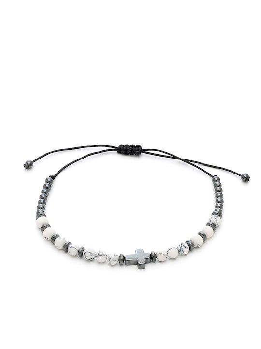 LifeLikes Men's Bracelet Macrame with Cross design made of Cord