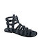 ΞΞ Knossos Piele Sandale dama Gladiator în Negru Culoare