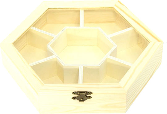 Tpster Декоративна кутия Дърво 25x22x4.5см 1бр