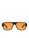 Meller Nia Unisex Sunglasses With Horn-Rimmed Frame Black Orange Polarized NIA-TUTORANGE