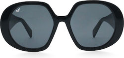 OJO Sunglasses Ghov Γυαλιά Ηλίου Μαύρα με Κοκκάλινο Σκελετό