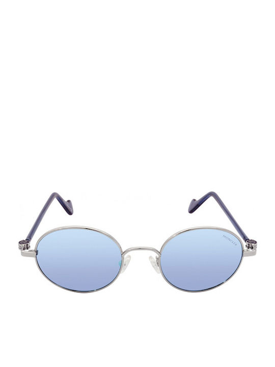 Moncler Unisex Sunglasses with Silver Metal Frame and Light