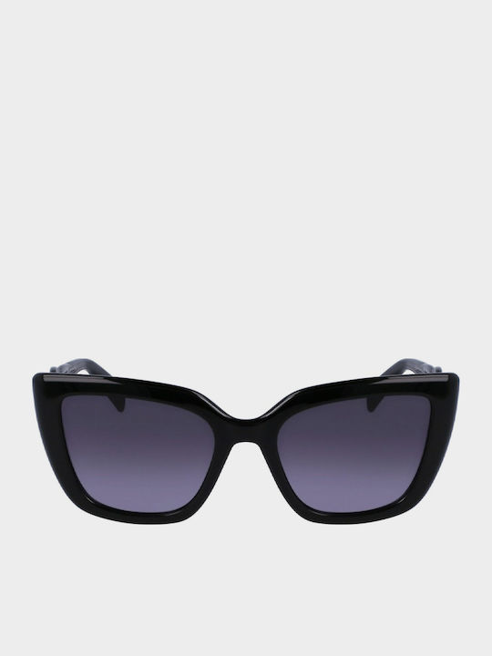 Liu Jo Women's Sunglasses with Black Plastic Frame and Black Gradient Lens