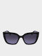 Liu Jo Women's Sunglasses with Black Plastic Frame and Black Gradient Lens