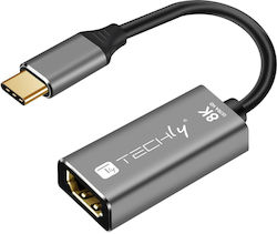 Techly IADAP-USBC-HDMI8 USB-C male σε HDMI female
