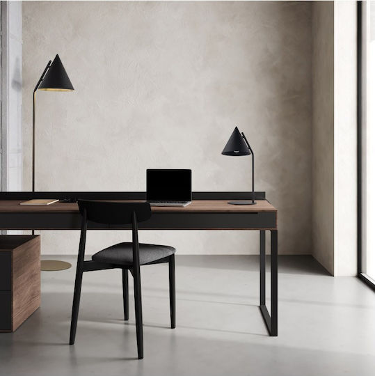TK Lighting Μεταλλικό Πορτατίφ για Ντουί E27 με Μαύρο Καπέλο και Βάση TK Lighting Μεταλλικό Πορτατίφ για Ντουί E27 με Μαύρο Καπέλο και Βάση