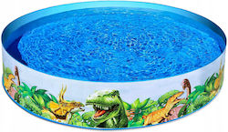 Piscină cu perete rigid Dinosaursblue 1,83 X 0,38m, perete din PVC, podea din vinil