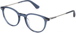 Police Metal Prescription Eyeglass Frame Blue V...