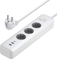 Ugreen Power Strip 3 Sockets with 2m Cable