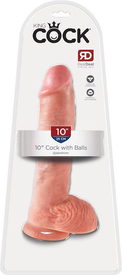 Boss Of Toys Dildo realist cu Testicule și Ventuză 25cm