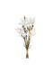 BigBuy Bouquet of Artificial Flowers Magnolia White 41cm 1pcs