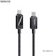 Remax Braided USB 2.0 Cable USB-C male - USB-C 100W PD Μαύρο 1.2m REMAX_RC-C069