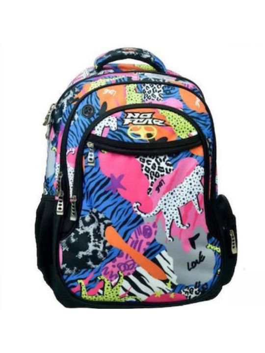 No Fear Schulranzen Rucksack Grundschule Mehrfarbig mit Flaschenhalter 30Liter