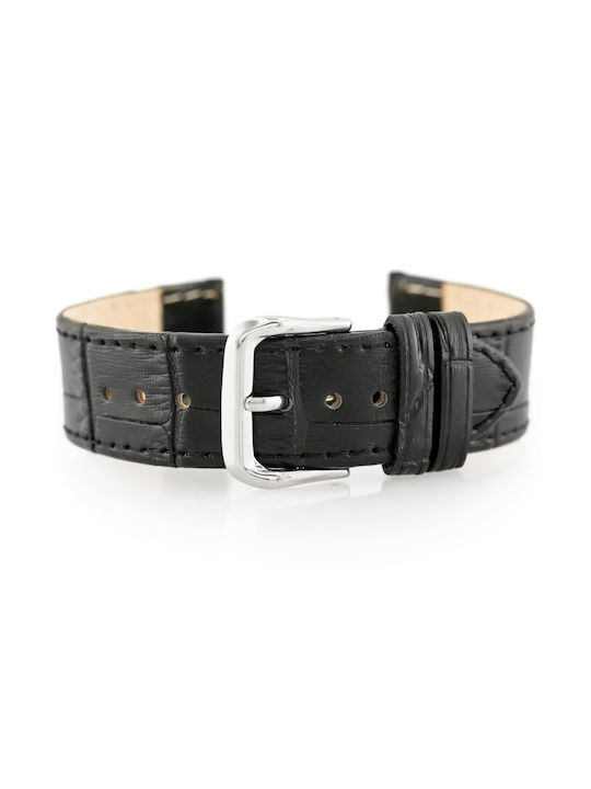 Pacific Leather Strap Black 18mm