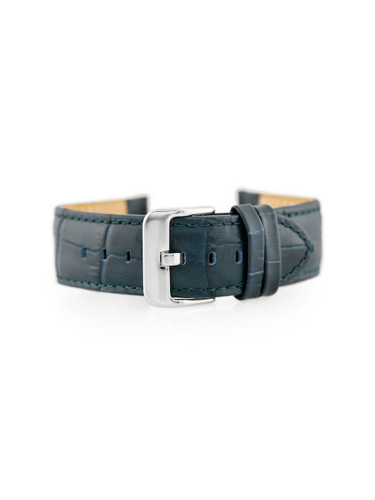 Bisset Leather Strap Blue 20mm