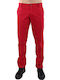 Pantaloni Chino Elastic cu Croială Normală Red