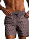 Bluepoint Men's Swimwear Shorts Grey-salmon with Patterns