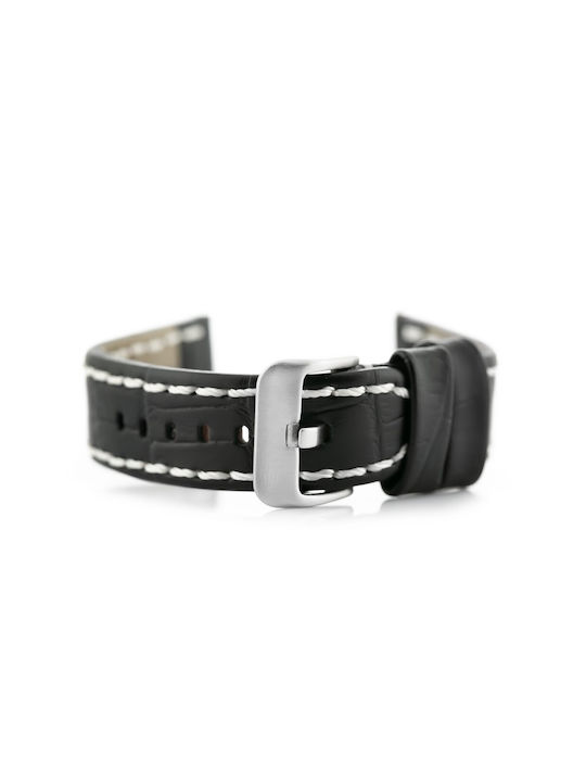 Pacific Leather Strap Black 24mm