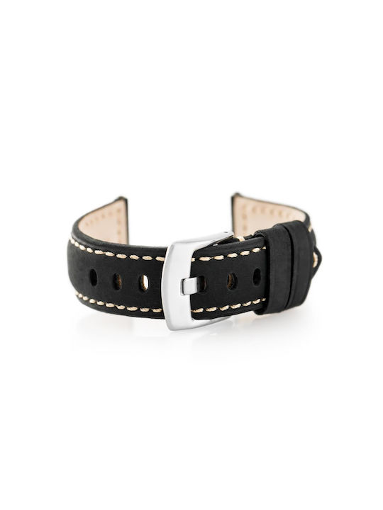 Pacific Leather Strap Black 20mm