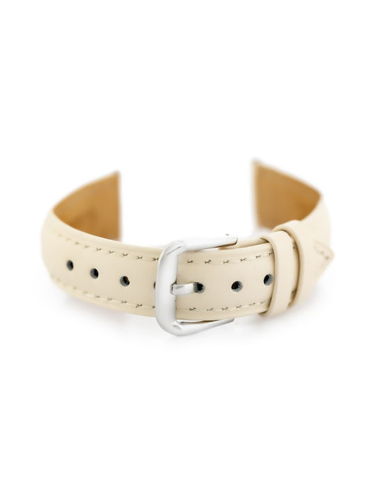 Pacific Leather Strap Beige 12mm