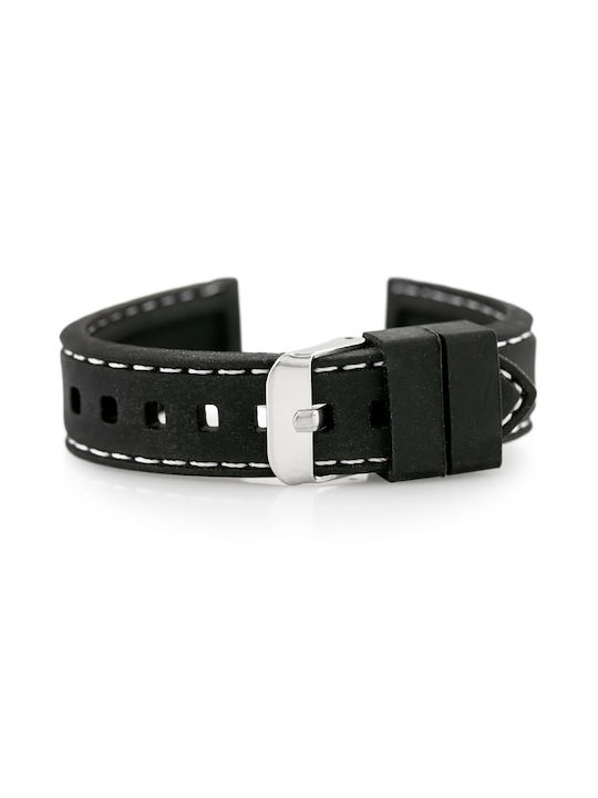 Pacific Rubber Strap Black 18mm