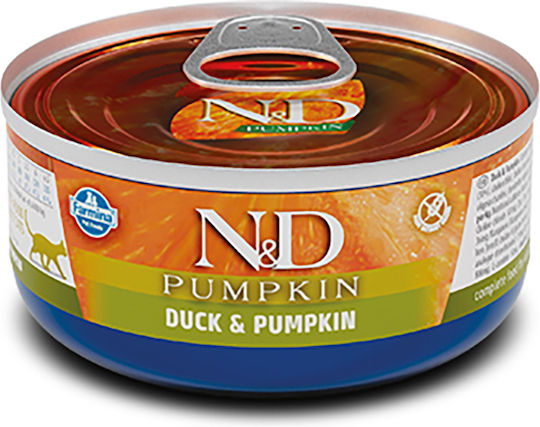 Farmina Wet Food for Adult Cats in Cans with Pumpkin and Duck Grain-Free 70gr