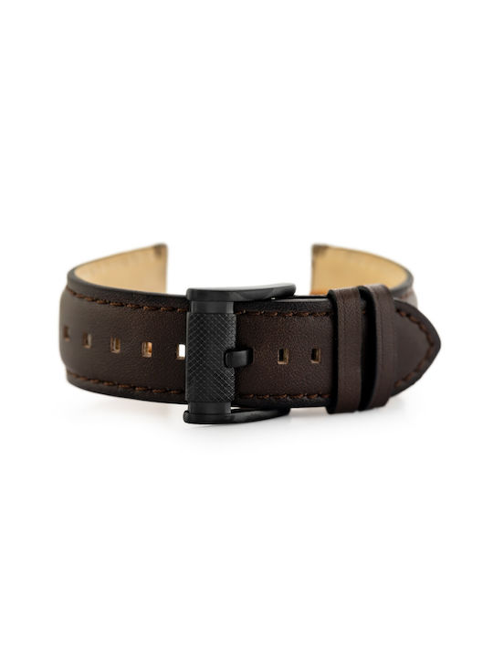 Pacific Leather Strap Brown 24mm