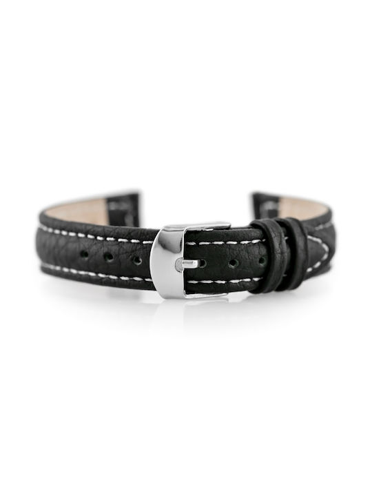 Pacific Leather Strap Black 14mm