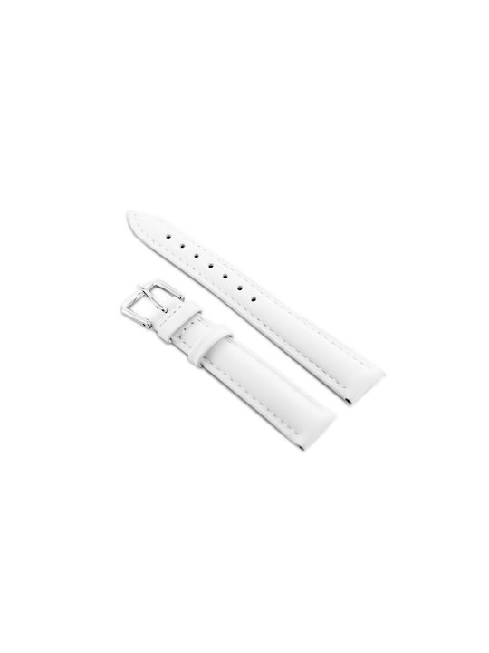 Pacific Leather Strap White 18mm