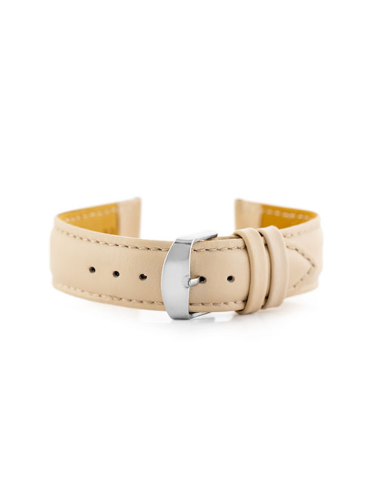 Pacific Leather Strap Beige 22mm