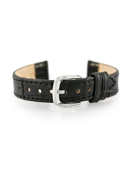 Pacific Leather Strap Black 12mm