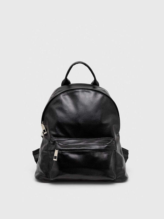 Leather Women's Bag Backpack Black