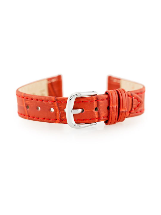 Pacific Leather Strap Red 16mm