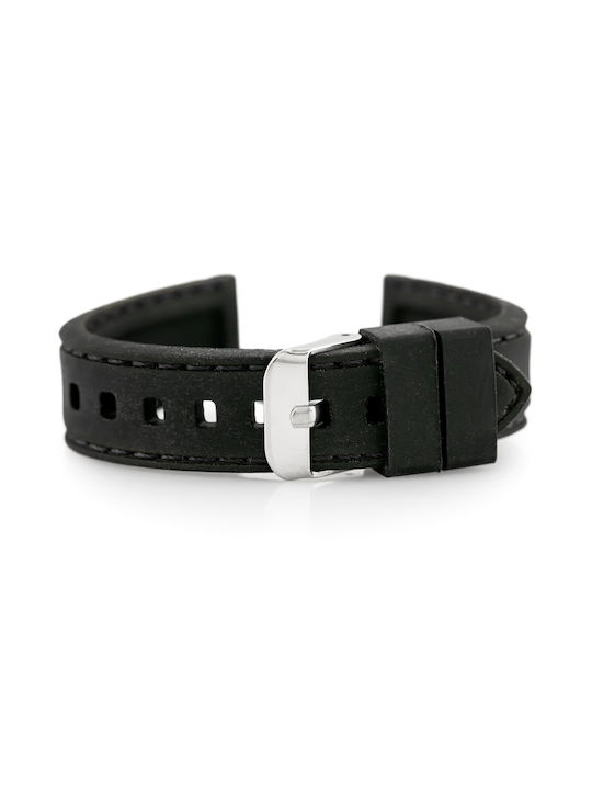 Pacific Gummi-Armband Schwarz 18mm