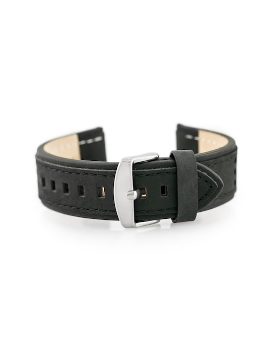 Pacific Leather Strap Black 24mm