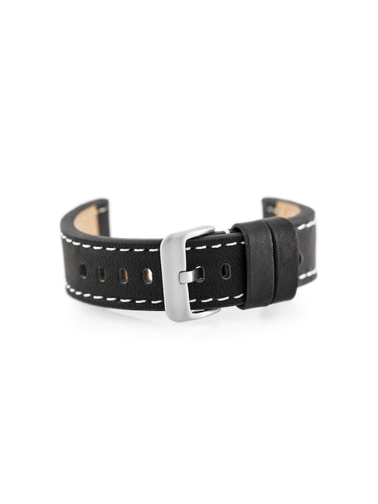 Pacific Leather Strap Black 20mm