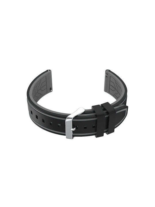 Pacific Rubber Strap Black 20mm