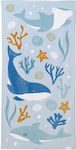 Kids Beach Towel Blue 120x60cm