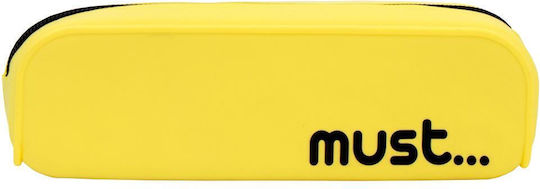 Must Team Silicone Pencil Case Cylinder Yellow