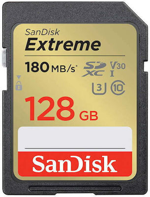 Sandisk Extreme SDXC 128GB Class 10 U3 V30 UHS-I με αντάπτορα