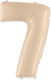 Balloon Shape Number 7 Ivory Satin Cream 90 cm ...