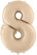 Balloon Shape Number 8 Ivory Satin Cream 90 cm ...