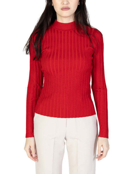 Morgan Women's Long Sleeve Sweater Red